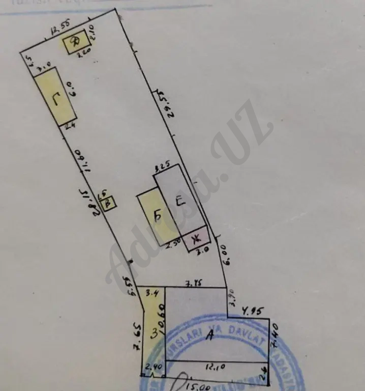 Участок Мирзо Улугбекский р-он Карусу-6. Ул. Риштанская