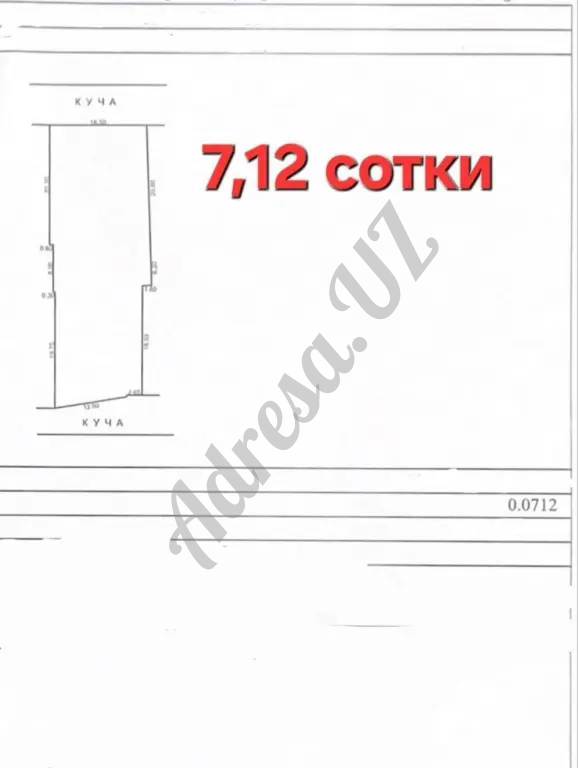Участок под застройку Мирзо-улугбекский район Агрошкола