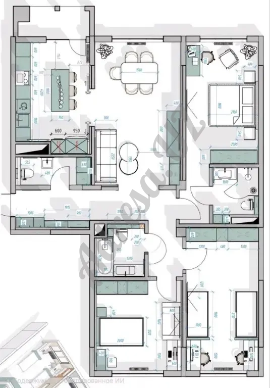 Продается 4 комнатная квартира "NRG Мирзо-Улугбек"