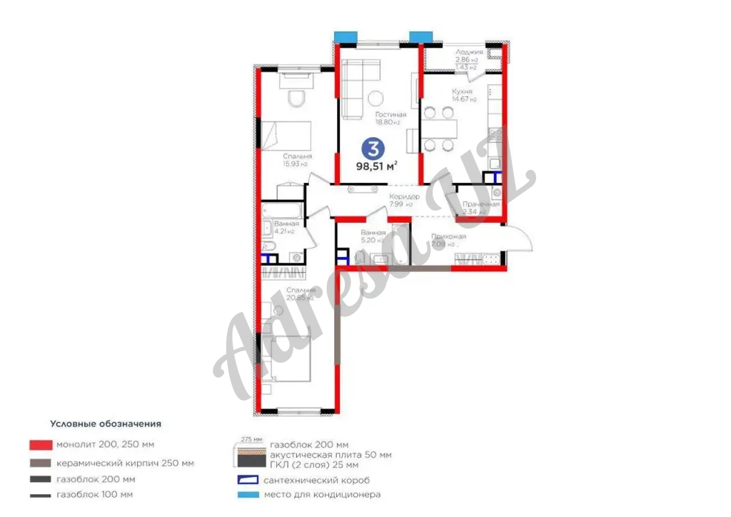 Продажа квартиры 3 комнаты Жк Bi Sad'O